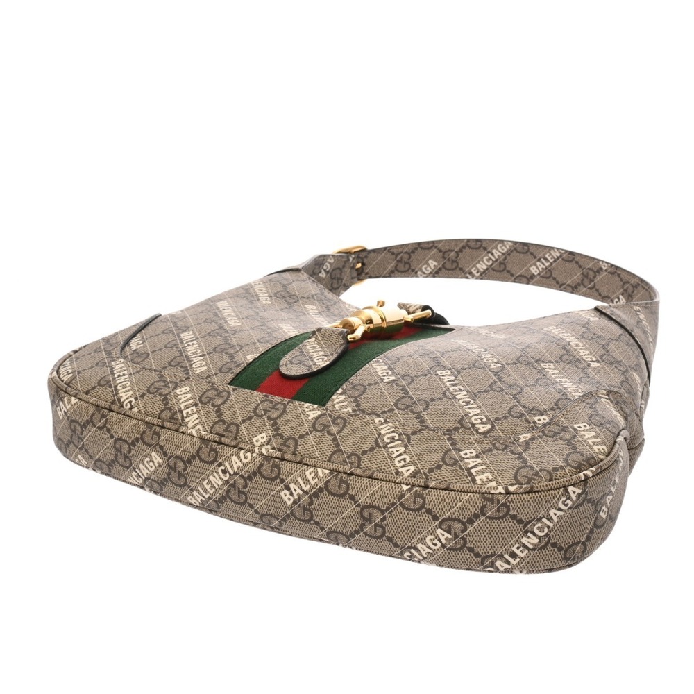Gucci GG Supreme Jackie Balenciaga Beige Shoulder Bag - Picture 5 of 9